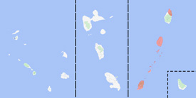Range map of Iguana insularis